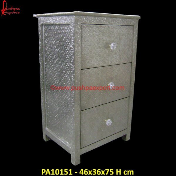 Floral Carved Silver Drawer Cabinet PA10151 White Metal Handicrafts, White Metal Storage Drawers, Wooden Chest Of Drawers Designs, White Chester Drawer, Silver Chest Of Drawers, Silver Armoire, White Metal Nightstand, White Metal.jpg