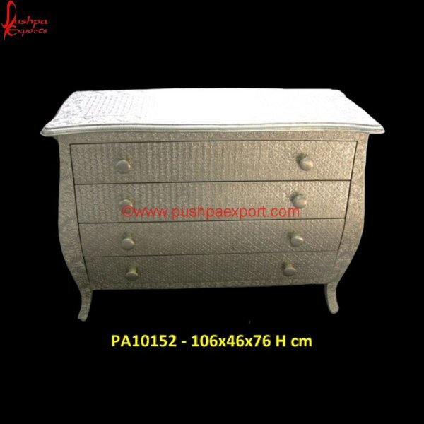 Silver French Style Chest of Drawers PA10152 White Metal Storage Drawers, Wooden Chest Of Drawers Designs, White Chester Drawer, Silver Chest Of Drawers, Silver Armoire, White Metal Nightstand, White Metal Queen Bed, Antique.jpg