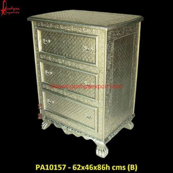 PA10157 (B) White Metal Queen Bed, Antique Chest Of Drawers India, Antique Indian Chest Of Drawers, Antique Silver Chest Of Drawers, Embossed White Metal Chest Of Drawers, Engraved Chest Of Drawe.jpg