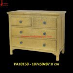 Brass Metal Embossed Chest of Drawers