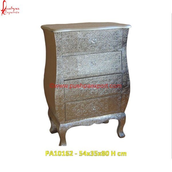 White Floral Design Chest of 4 Drawers PA10162 Engraved Chest Of Drawers, Etched Silver Armoire, Gold Embossed Chest Of Drawers, Grey Silver Chest Of Drawers, Large Silver Chest Of Drawers, Metal Embossed Chest Of Drawers, Metallic.jpg