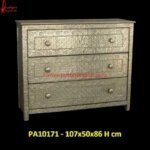 Etched Silver Chest of Drawers