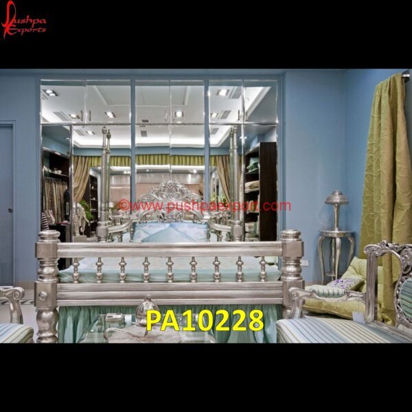 White Metal Bed King Size PA10228 White Metal King Bed, White Metal Queen Bed, Wood Carved Beds, Wood Carving Bed, Antique Hand Carved Bed, Antique White Metal Bed, Queen Size White Metal Bed, Carved Antique Bed, Carved.jpg