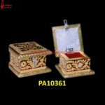 Brass Coated Meenakari Ring Box