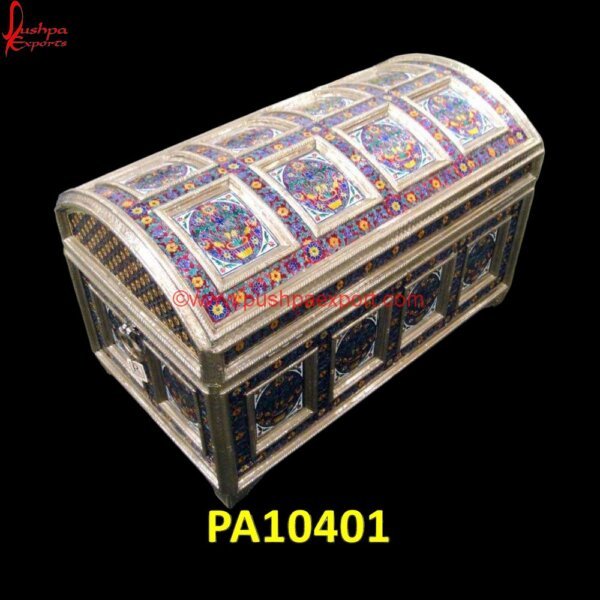 Meenakari White Metal Jewelry Box PA10401 White Metal Dry Fruit Box, White Metal Gift Articles, White Metal Gift Items, White Metal Gifts, White Metal Handicrafts, White Metal Items, White Metal Jewelry Box, Blue And White Metal.jpg