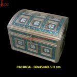 White Metal Jewellery Box with Minakari Art