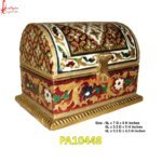 Meenakari Work White Metal Jewellery Box