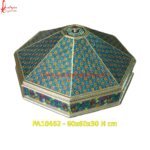 Octagonal White Metal Meenakari Box