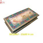 White Metal Jewelry Box with Rajasthani Art Paint