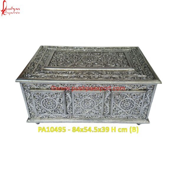 PA10495 (B) White Metal Gift Items, White Metal Gifts, White Metal Handicrafts, White Metal Items, White Metal Jewelry Box, Blue And White Metal Box, Hard White Metal Box, White Metal Antique Box.jpg