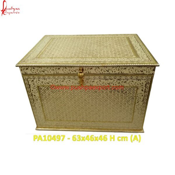 Carved Brass Metal Box with Golden Meenakari PA10497 (A) White Metal Jewelry Box, Blue And White Metal Box, Hard White Metal Box, White Metal Antique Box, White Metal Decorative Box, White Metal Rectangle Box, White Metal Ring Box, White Metal.jpg