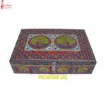 Pure Meenakari Work White Metal Dry Fruit Box