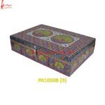 Pure Meenakari Work White Metal Dry Fruit Box