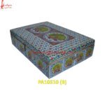 Multicolor White Metal Jewellery Box with Peacock Embossing