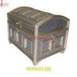 Meenakari White Metal Trinket Box