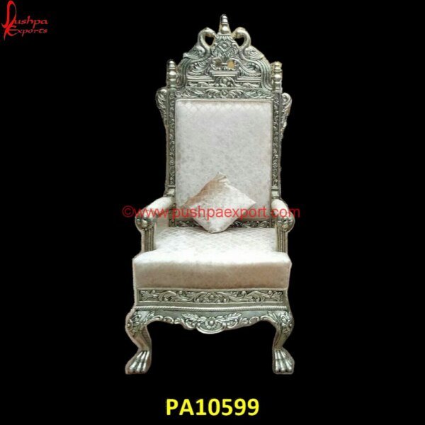 Silver Chair with Peacock Backrest PA10599 Antique Chair With Lion Head Arms, Antique Hand Carved Wood Chairs, Carved Chairs, Carved Dining Chairs, Carved Wood Chair, Carved Wood Dining Chairs, Dining Chairs Silver Legs, Dining.jpg