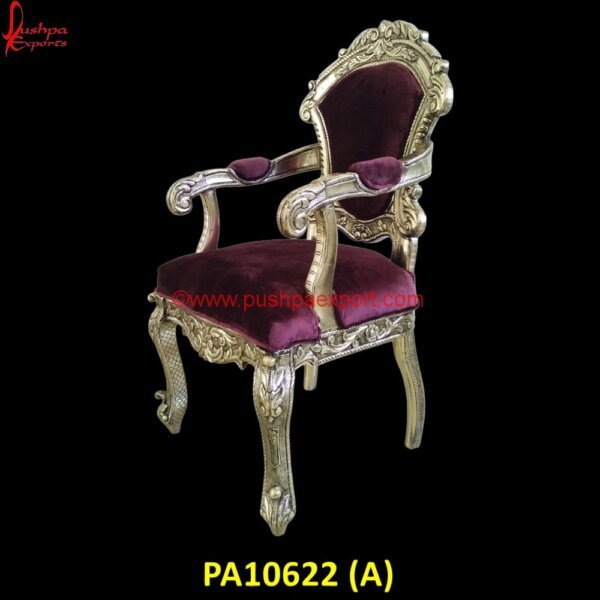 Silver Floral Chair PA10622 (A) Carved Wood Throne Chair, Hand Carved Wooden Dining Chairs, High Back Carved Wooden Chair, Indian Carved Wooden Chairs, Silver Wing Back Chair, Victorian Carved Chair, Vintage White Metal.jpg