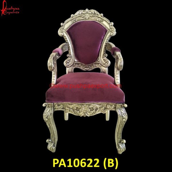 PA10622 (B) Hand Carved Wooden Dining Chairs, High Back Carved Wooden Chair, Indian Carved Wooden Chairs, Silver Wing Back Chair, Victorian Carved Chair, Vintage White Metal Chairs, White Metal.jpg