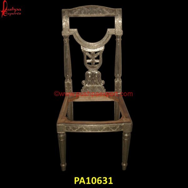 White Metal Carved Wood Chair PA10631 White Metal Chairs Set Of 4, White Metal Chowki, White Metal Dining Room Chairs, White Metal Embossed Furniture, White Metal Furniture Udaipur, Silver Chairs, The Silver Chair, White Metal.jpg