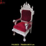 Royal Silver Chair with Velvet Fabric