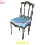 White Metal Carved Dining Chair