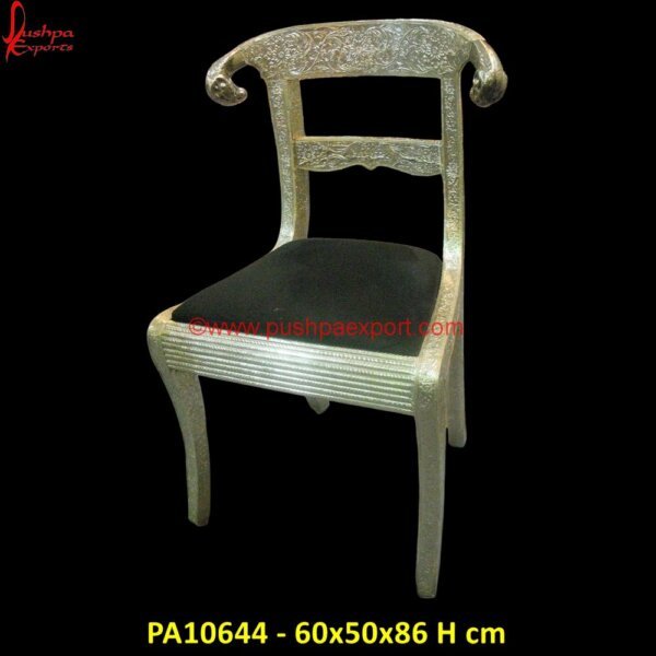 Metal Sheet Wooden Carved Dining Chair PA10644 Carved Dining Chairs, Carved Wood Chair, Carved Wood Dining Chairs, Dining Chairs Silver Legs, Dining Chairs With Silver Legs, Hand Carved Chair, Hand Carved Wooden Chairs, Silver Accent.jpg