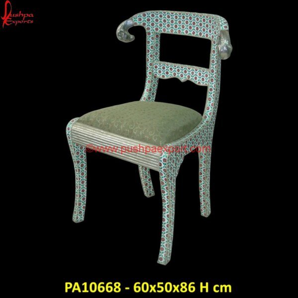 Meenakari Metal Rams Head Chair PA10668 Carved Wood Throne Chair, Hand Carved Wooden Dining Chairs, High Back Carved Wooden Chair, Indian Carved Wooden Chairs, Silver Wing Back Chair, Victorian Carved Chair, Vintage White Metal.jpg