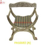 Silver Carved Roman Curule Chair