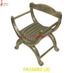 Silver Carved Roman Curule Chair