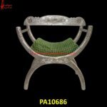 Indian Roman Curule Chair with Backrest