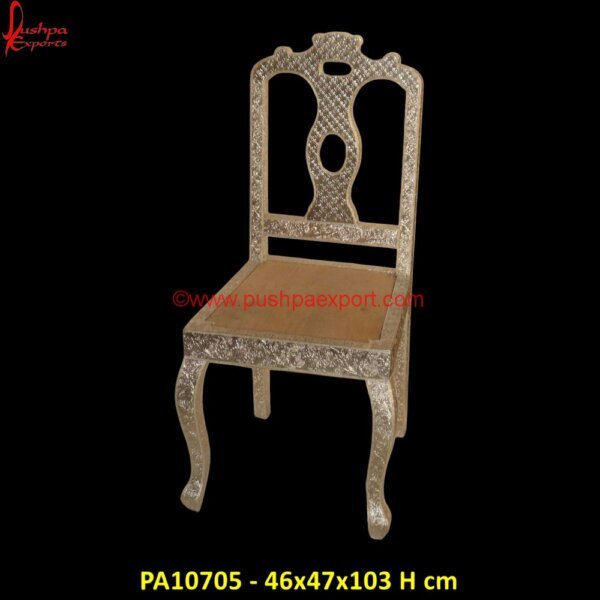 White Metal Covered Wooden Dining Chair PA10705 Carved Lion Head Throne Chair, Carved Swan Chair, Carved Throne Chairs, Carved Victorian Chair, Carved Wing Chair, Carved Wood Throne Chair, Hand Carved Wooden Dining Chairs, High Back.jpg