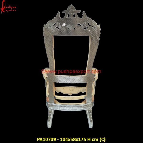 PA10709 (C) Indian Carved Wooden Chairs, Silver Wing Back Chair, Victorian Carved Chair, Vintage White Metal Chairs, White Metal And Wood Dining Chairs, White Metal Armchair, White Metal Bar Chairs.jpg