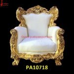 Royal Gold Carved Floral Chair