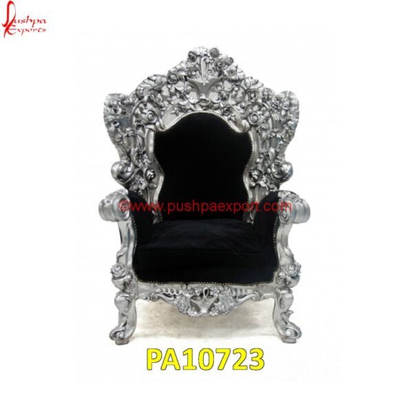 Royal Silver Floral Carved Chair PA10723 The Silver Chair, White Metal Chairs, Antique Carved Chair, Antique Carved Wood Chair, Antique Chair With Carved Face, Antique Chair With Lion Head Arms, Antique Hand Carved Wood Chairs.jpg