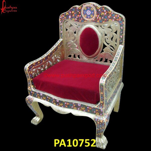 Royal Meenakari Chair PA10752 Carved Victorian Chair, Carved Wing Chair, Carved Wood Throne Chair, Hand Carved Wooden Dining Chairs, High Back Carved Wooden Chair, Indian Carved Wooden Chairs, Silver Wing Back Chair.jpg