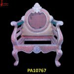 Meenakari Silver Gold Chair