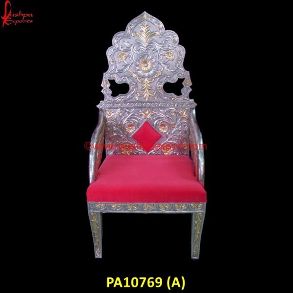 Brass and White Metal Floral Carved Chair PA10769 (A) White Metal Furniture Udaipur, Silver Chairs, The Silver Chair, White Metal Chairs, Antique Carved Chair, Antique Carved Wood Chair, Antique Chair With Carved Face, Antique Chair With Lion.jpg