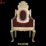 Royal Gold Carved Singhasan Chair