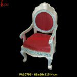 Meenakari Chair with Red Velvet