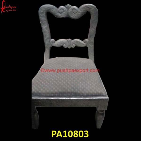 Carved Dining Metal Chair PA10803 Hand Carved Wooden Dining Chairs, High Back Carved Wooden Chair, Indian Carved Wooden Chairs, Silver Wing Back Chair, Victorian Carved Chair, Vintage White Metal Chairs, White Metal.jpg