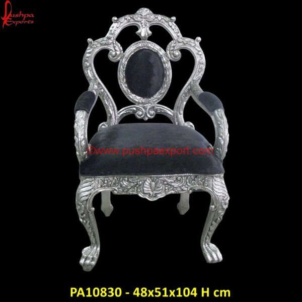 Antique Silver Carved Chair PA10830 Silver Vanity Chair, Silver Velvet Chair, White And Silver Accent Chair, White Metal Dining Chairs, Antique Carved Lion Chair, Antique Throne Chair Carved, Antique White Metal Chairs.jpg