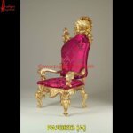 Majestic Gold Carved King’s Chair