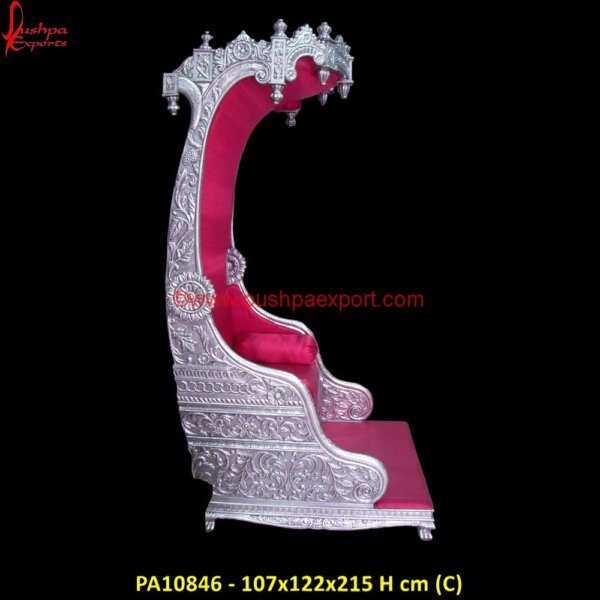 PA10846 (C) White Metal Chowki, White Metal Dining Room Chairs, White Metal Embossed Furniture, White Metal Furniture Udaipur, Silver Chairs, The Silver Chair, White Metal Chairs, Antique Carved Chair.jpg