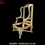 White Metal Coated Wood Chair