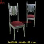 Carved Silver Curtain Chair