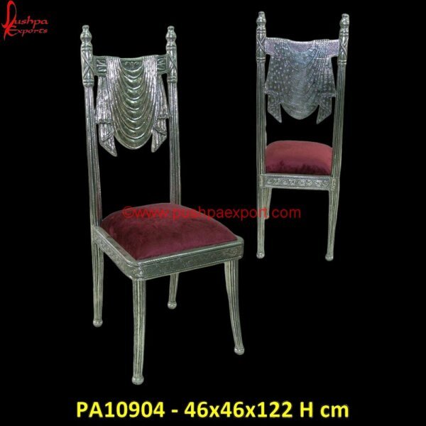 Carved Silver Curtain Chair PA10904 Silver Metal Chairs, Silver Throne Chair, Silver Vanity Chair, Silver Velvet Chair, White And Silver Accent Chair, White Metal Dining Chairs, Antique Carved Lion Chair, Antique Throne.jpg