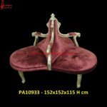 Antique 19th Century Victorian Conversation Settee Chair