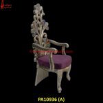 Traditional Floral Pattern Chair With Inlay Of Semi Precious Stones