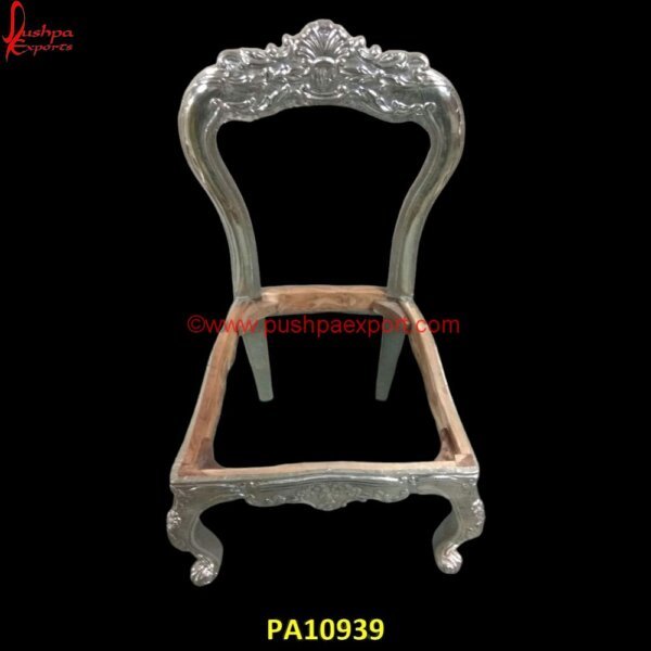 White Metal Floral Design Chair PA10939 Hand Carved Chair, Hand Carved Wooden Chairs, Silver Accent Chair, Silver Dining Chairs, Silver Metal Chairs, Silver Throne Chair, Silver Vanity Chair, Silver Velvet Chair, White Chair.jpg