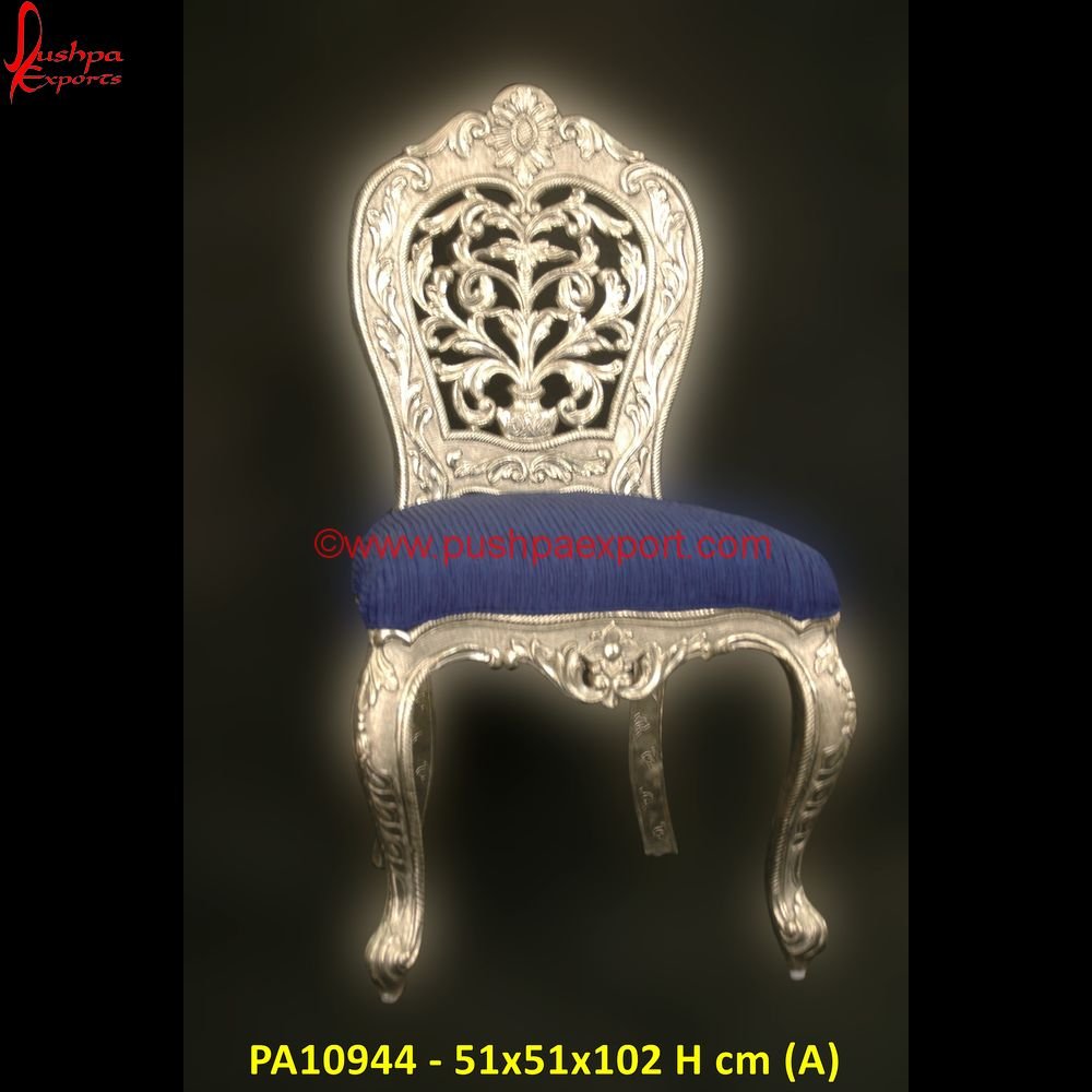 Silver Metal Dining Chair with Floral Jali Pattern PA10944 (A) White And Silver Accent Chair, White Metal Dining Chairs, Antique Carved Lion Chair, Antique Throne Chair Carved, Antique White Metal Chairs, Carved Elephant Chair, Carved Lion Head Throne.jpg Silver Metal Dining Chair with Floral Jali Pattern PA10944 (A) White And Silver Accent Chair, White Metal Dining Chairs, Antique Carved Lion Chair, Antique Throne Chair Carved, Antique White Metal Chairs, Carved Elephant Chair, Carved Lion Head Throne.jpg